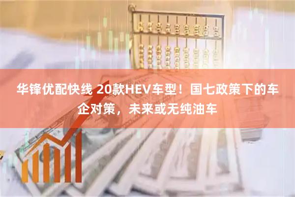 华锋优配快线 20款HEV车型！国七政策下的车企对策，未来或无纯油车